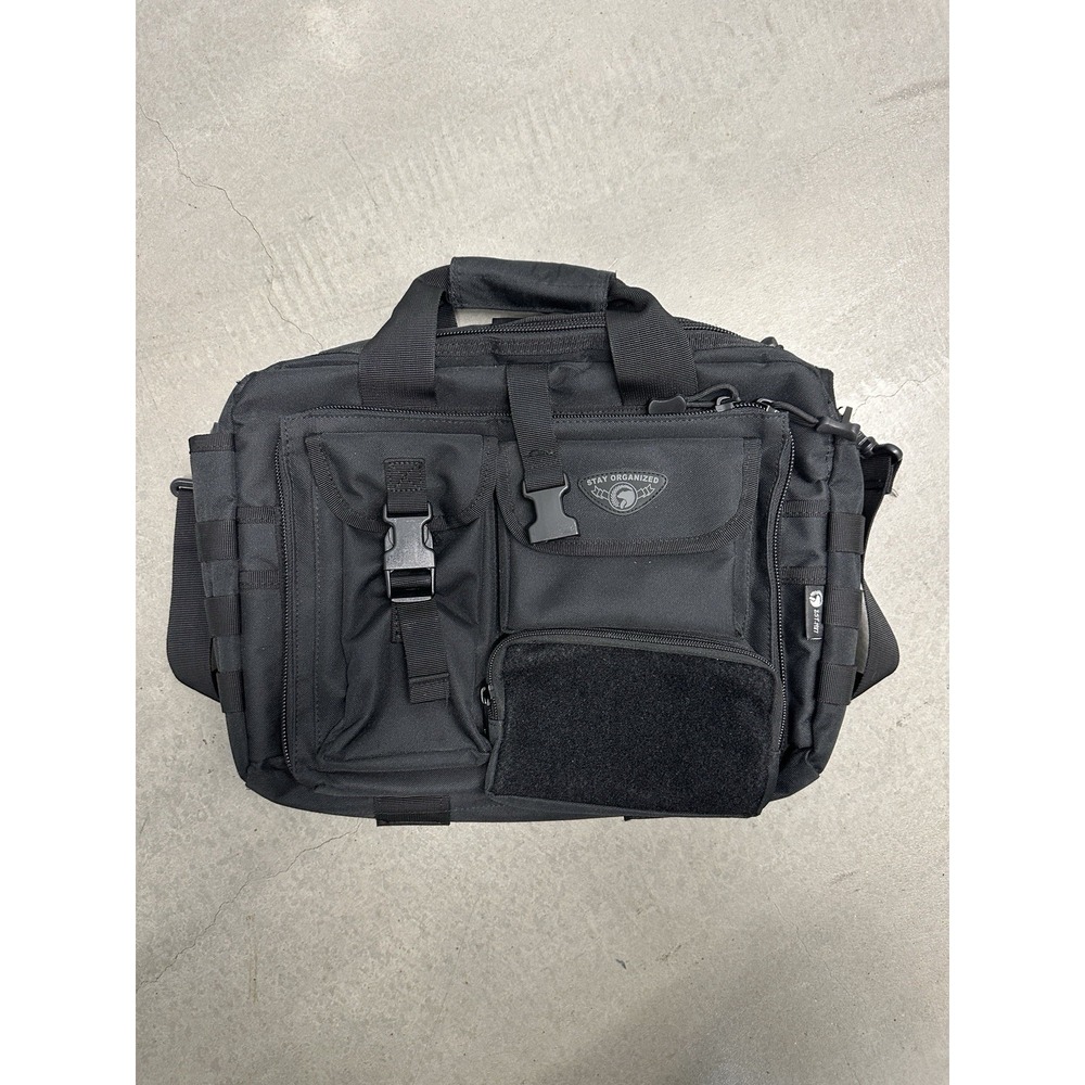 Stay Organized Tactical Laptop Briefcase Messenger Bag Black MOLLE 17" EDC